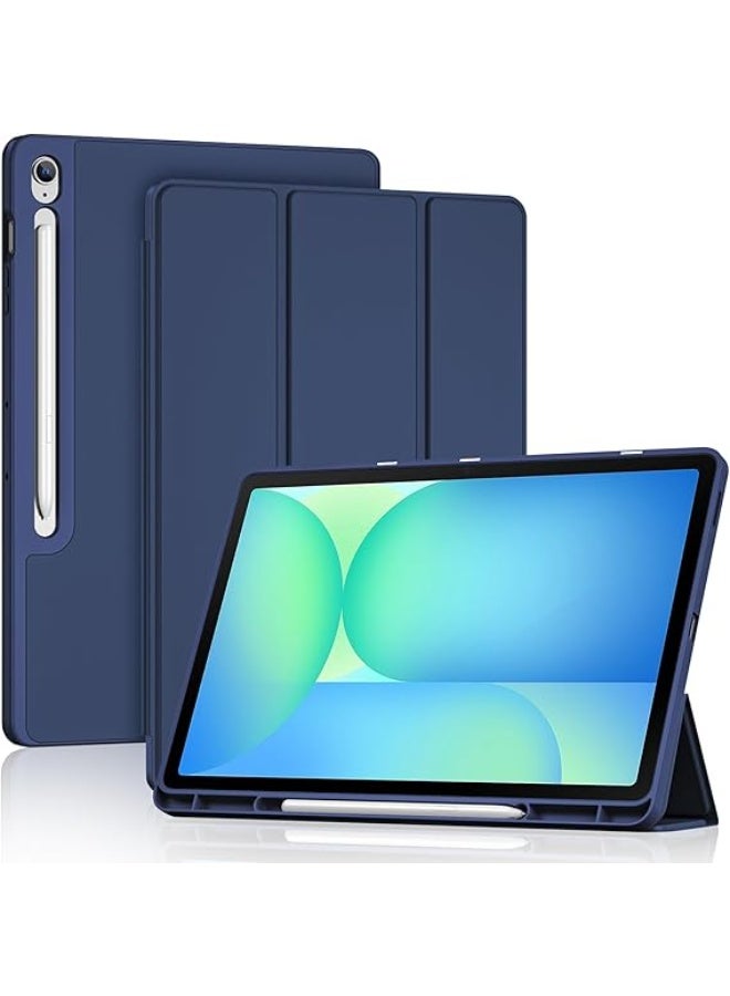 ProCase Slim Case for Galaxy Tab S10 FE Plus 5G 13.1" Built-in S Pen Holder, Hybrid Cover with Soft TPU Back for Galaxy Tab S10 FE+ 2025 (SM-X620/ X626/ X626B), Supports Auto Wake/Sleep -Navy - Image 1